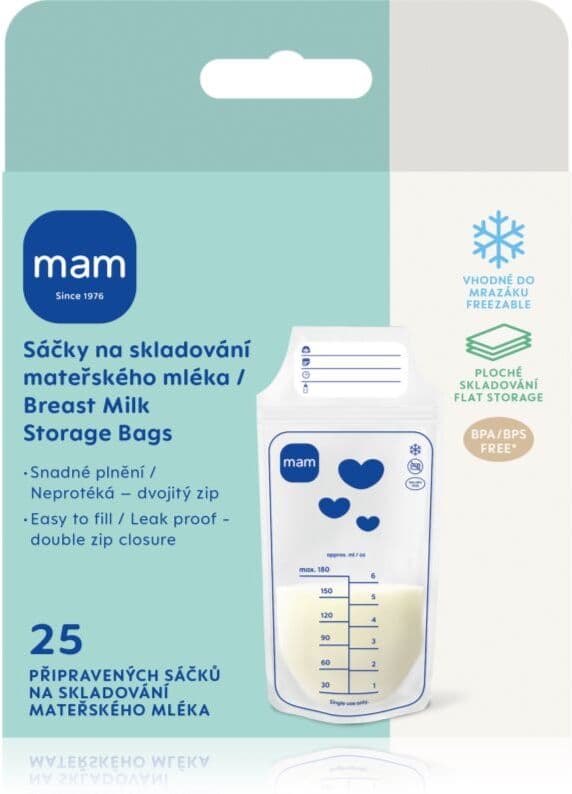 MAM Breast Milk Storage Bags σακουλάκια για διατήρηση του μητρικού γάλακτος 25 τμχ