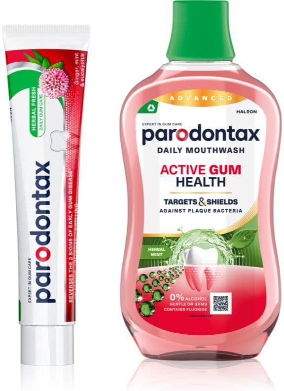 Parodontax Herbal Fresh & Active Gum Health set voor Tanden