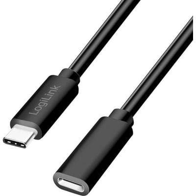 LogiLink USB-C® Kabel USB 2.0 USB-C® Stecker, USB-C® Buchse 3.00m Schwarz CU0212