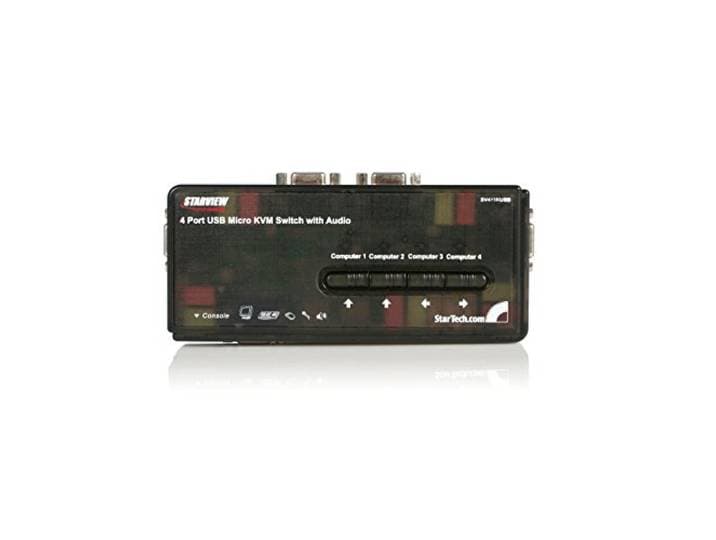 StarTech.com 4-poorts VGA/USB KVM Switch incl. kabel en audio - 4-voudige VGA desktopschakelaar