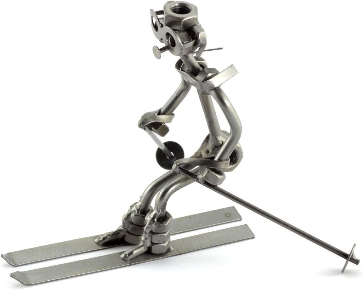 Handgemaakt uniek metalen decoratiebeeldje voor op tafel - Meerkleurig