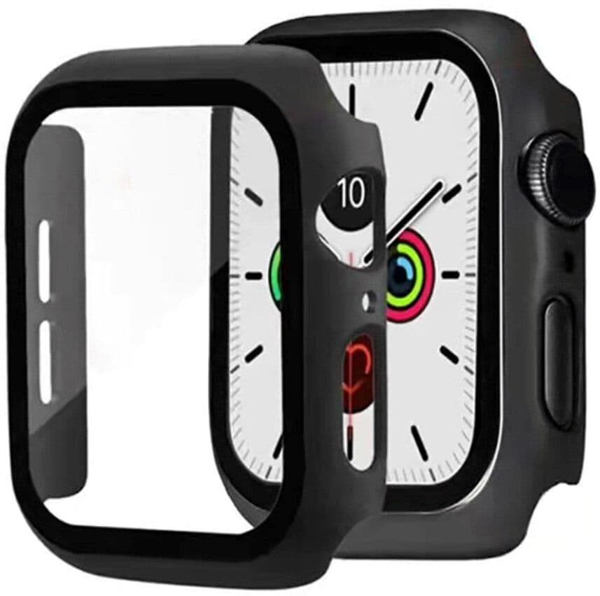 INCOVER Apple Watch 9/8/7 (41mm) Hård Plast Case m. Indbygget Skærmbeskyttelse - Sort