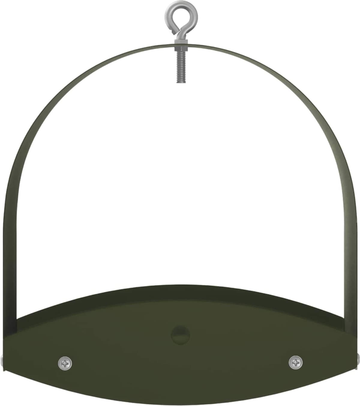 vidaXL Mangeoire à oiseaux suspendue Acier Vert olive