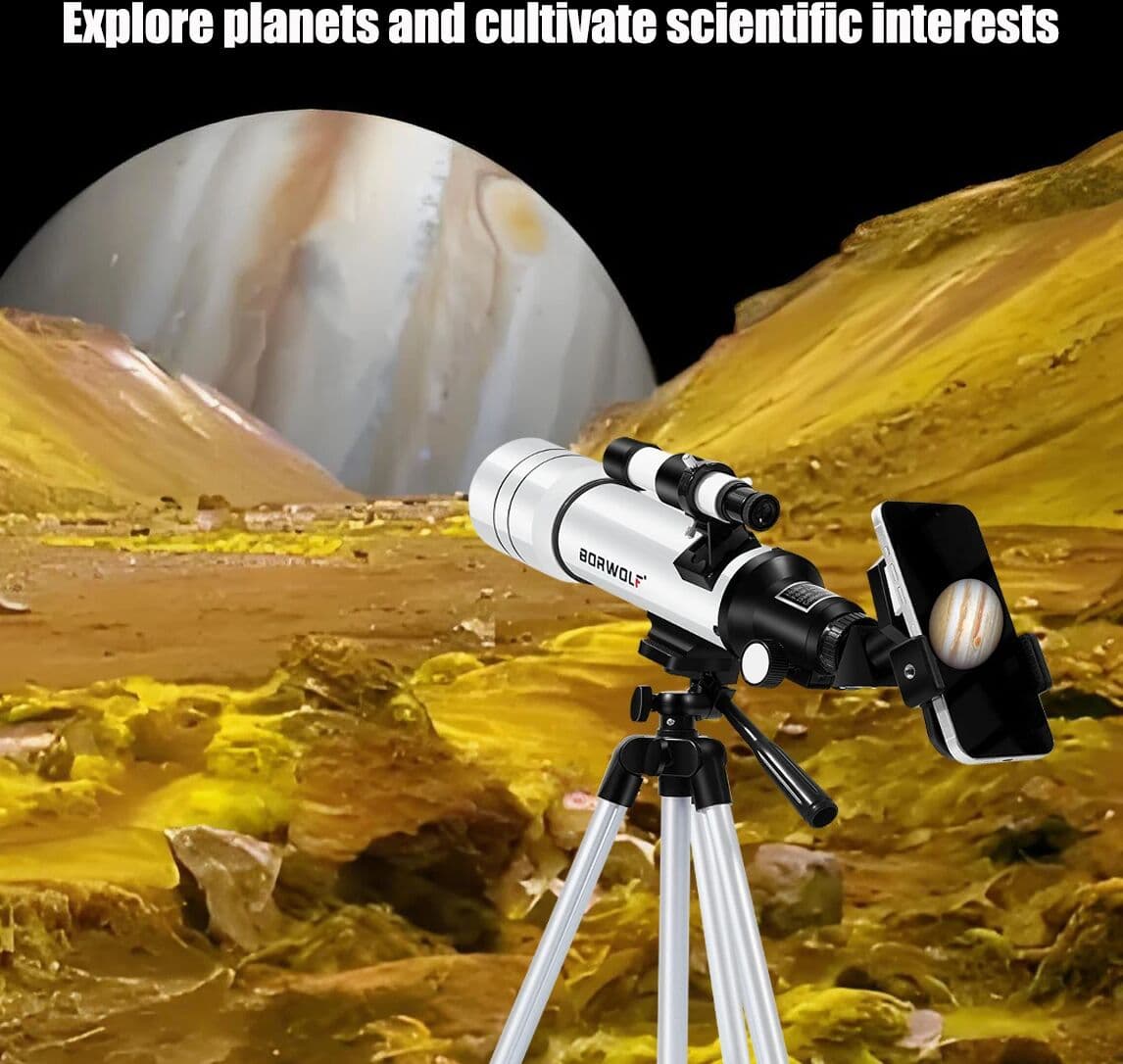 BORWOLF 70400 Professional High-definition Astronomical Telescope 333X To See The Moon and Stars Bird Watching Monocular