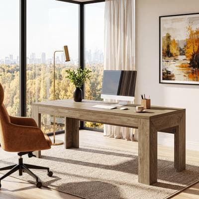 1Easylife 63-Inch Modern Office Desk, Executive Desk with Large Tabletop