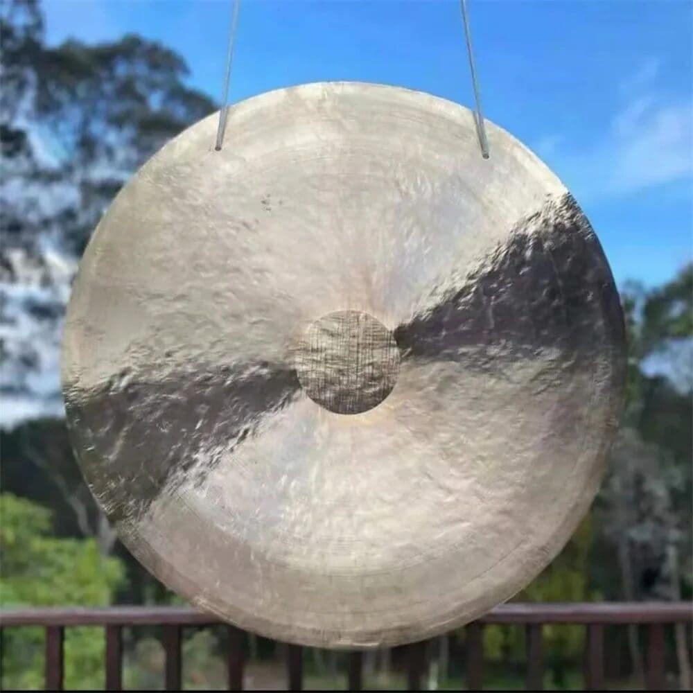 Arborea Sound Healing Gongs, Bronze Wind Gong, Free Wood Mallet, Chinese Feng Gongs, Meditation Percussion Instrument, 14