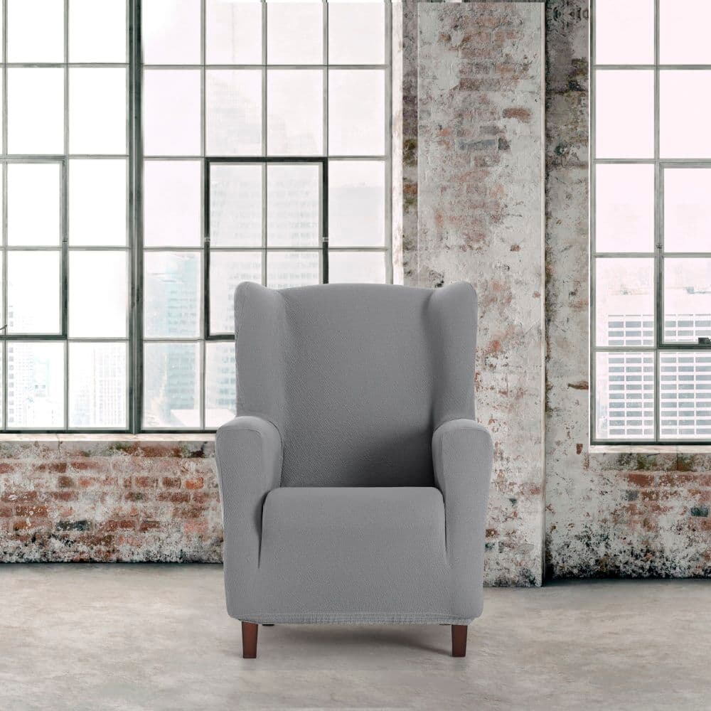 Eysa Funda de sillón orejero bielástica gris 70 - 90 cm
