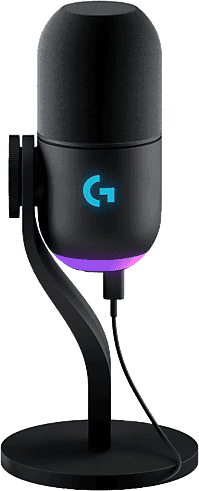 Micrófono - Logitech G Yeti GX para Gaming, USB, RGB, Lightsync, Bloqueo de ruido ambiental, Supercardioide, Personalizable, PC-Mac, Negro