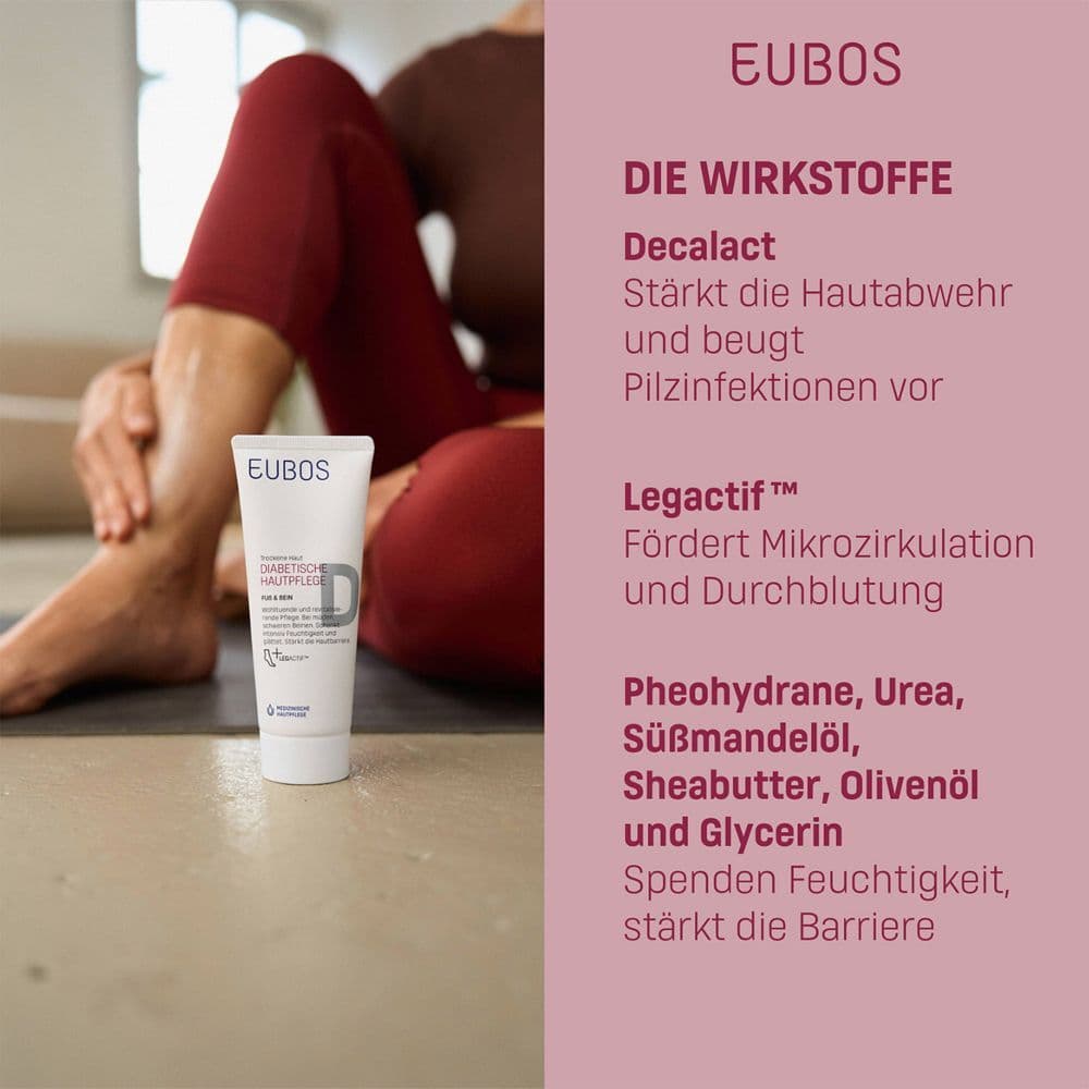 Eubos Diabetische Hautpflege Fuß & Bein Creme 100 ml Unisex 100 ml Creme