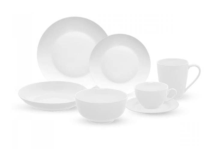 Kombiservice SOLA FLOW Lunasol 28-tlg , weiss (weiß), 28 Stk., Porzellan, Geschirr-Sets, Kombiservice