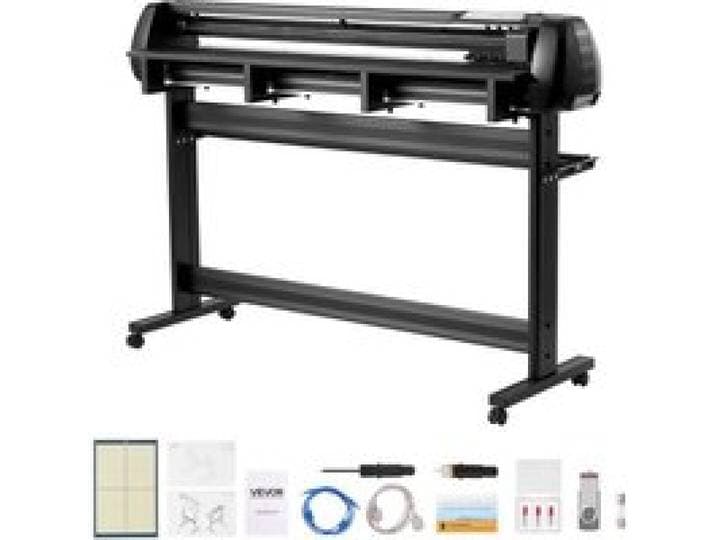 VEVOR Plotter de Découpe Largeur d'Alimentation Max. 1350 mm, Traceur de Coupe Vinyle Doubles Lames, Force et Vitesse Réglables, Écran LED, avec Logiciel Signmaster Compatible avec Windows et macOS