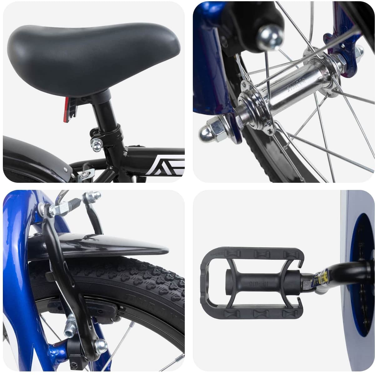 vidaXL Vélo pour Enfants 16 Pouces for 4-6 Years Old Noir