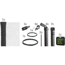 Alberts® Set Maschendrahtzaun, zum Einbetonieren,  anth-mt1000/15 + Kniekissen
