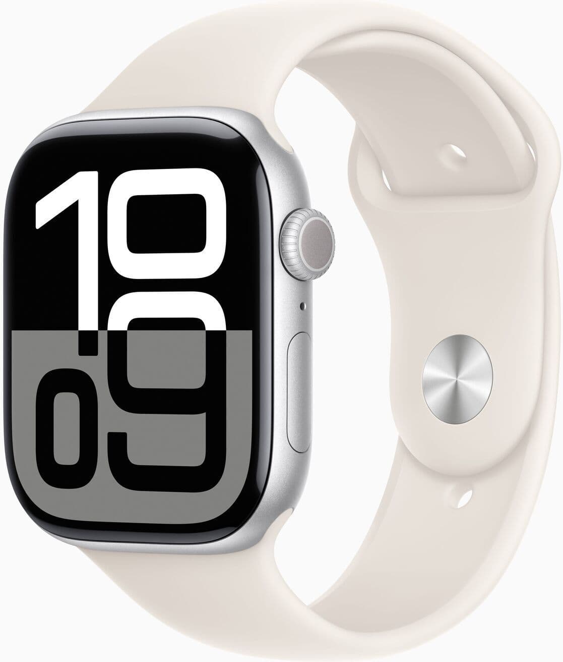Apple Watch Series 10 Aluminium 46 mm (2024)   GPS   Silver   Sportband M/L   Stjärnglans