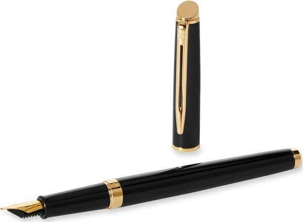 Waterman Hémisphère Black Lacquer Gt Fyldepen   F
