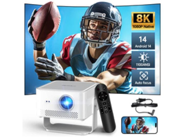 Magcubic HY450MAX Draagbare Buitenprojector 1100 ANSI 1080P Autofocus 8K Ondersteuning Android 14 WiFi6 Beam Mini Projector
