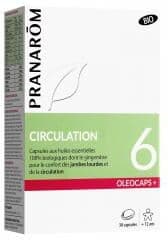 Pranarôm Oléocaps+ 6 Circulation Capsules d'Huiles Essentielles Bio 30 Capsules - Boîte 30 Capsules