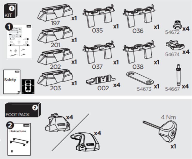 France Attelage Kit Thule 6125