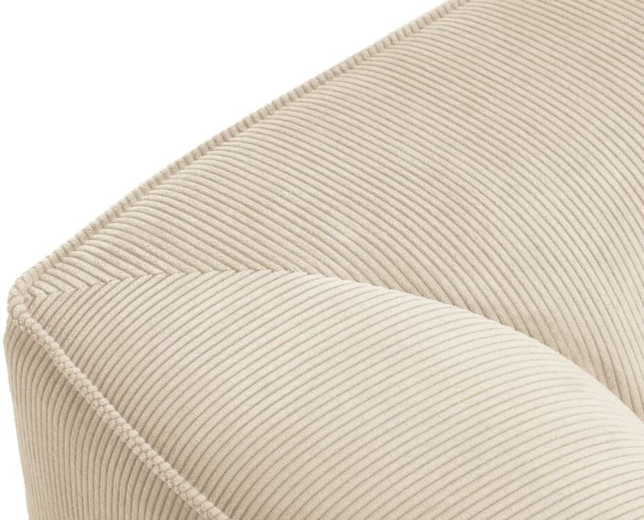 Micadoni Home Canapé 2 places en tissu velours côtelé beige clair Beige 174x69x93cm
