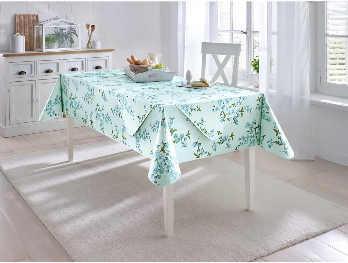 Tischdecke Gr. 2, blau (bleu), B:110cm L:140cm, Tischdecken, Tischdecke bleu B/L: 110cm x 140cm, eckig