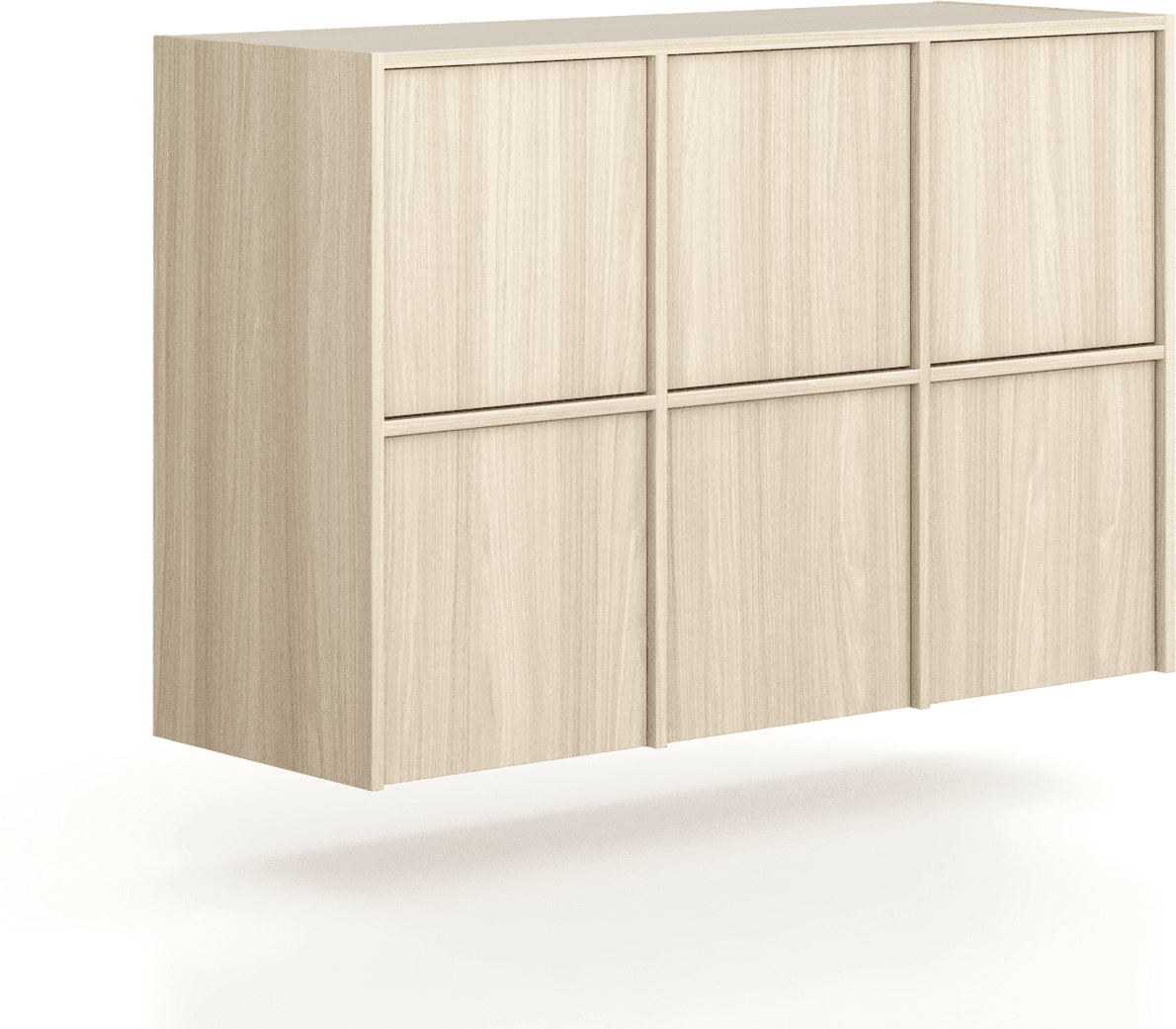 B2B Partner Nadstawka do szaf FRAME, 6x drzwi, 1299 x 450 x 854 mm, PUSH-lock, dąb naturalny
