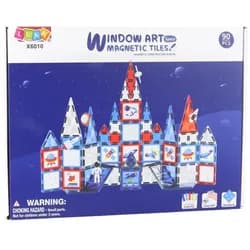 Lean Toys Magnetische Weltraumfenster-Bausteine, 90 Stk.