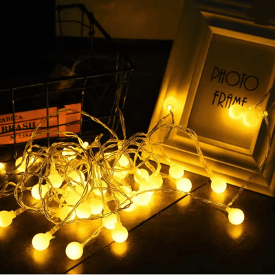 Inspire Essentials GlowGarden 10 M USB Battery LED String Lights Garland battery Case 10m80leds warm White