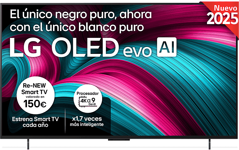TV OLED 42" - LG OLED42C55LA, 4K, Procesador Inteligente α9 AI Processor 4K Gen8, Smart TV, DVB-T2 (H.265), Negro