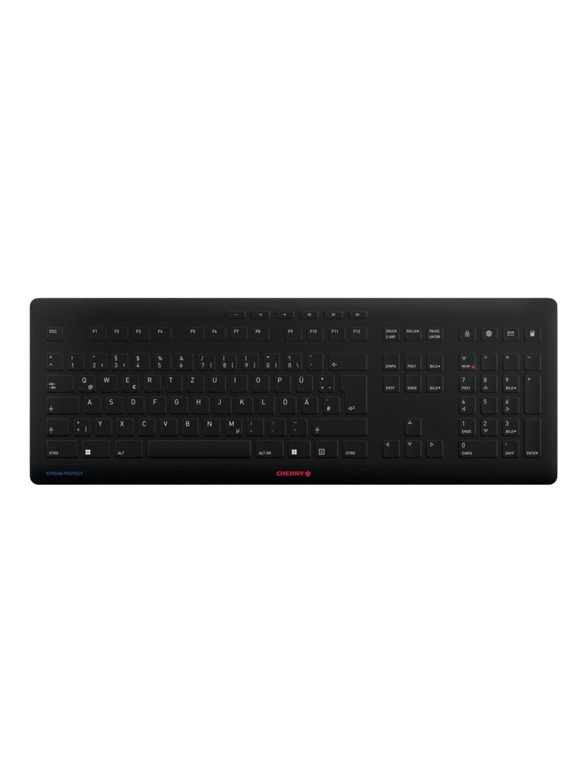 Cherry STREAM - keyboard - German - Tastatur - Deutsch - Schwarz