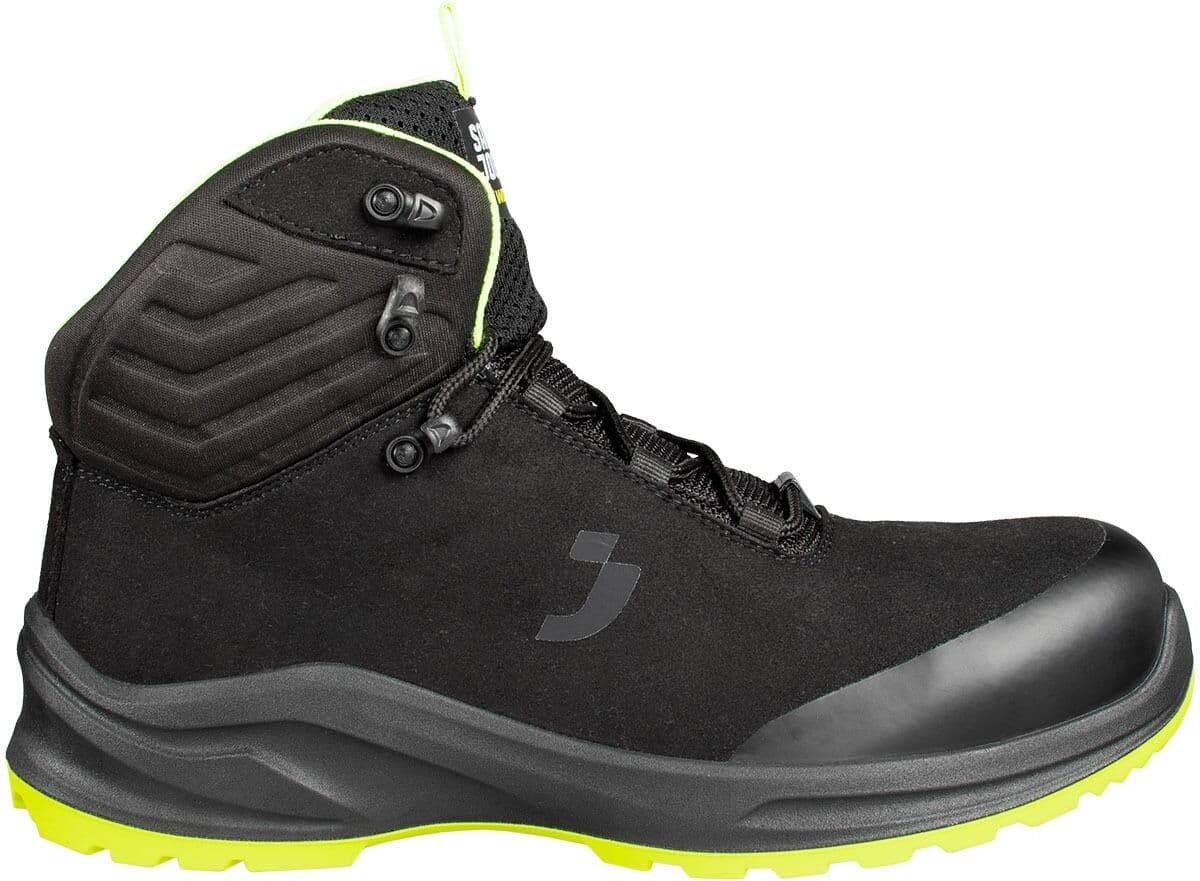 Sicherheitsschuh SAFETY JOGGER WORKS "Modulo Mid" Gr. 41, schwarz (schwarz, grün), 41, Obermaterial: 100% sonstige Fasern AF., Schuhe, Sicherheitsschuh