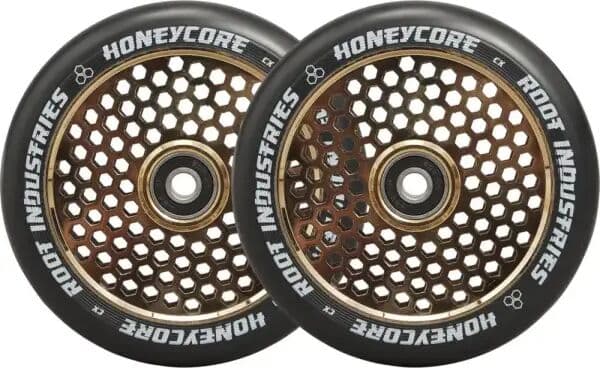 Root Industries Stunt Scooter Rollen Root Honeycore Schwarz 120mm 2 Stk. (120mm - Gold Rush)
