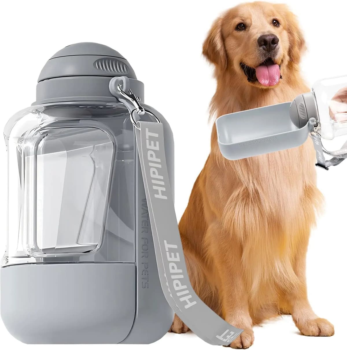 ANGBAO Portable Leak Proof Dog Water Bottle, Pet Travel Water Dispenser Bowl for Large Dogs, Outdoor Walking Hiking Camping Travel Esse