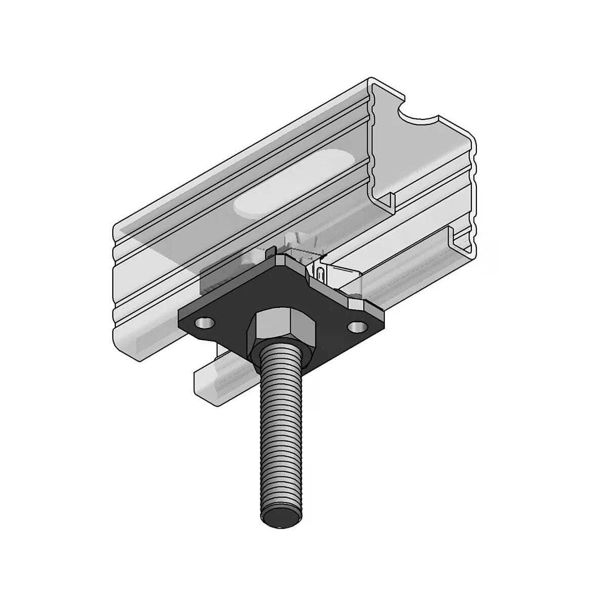 MEFA Gewindebolzen Stex 45 GB, M10x50mm, Stahl S235, verzinkt, 1 Stk.