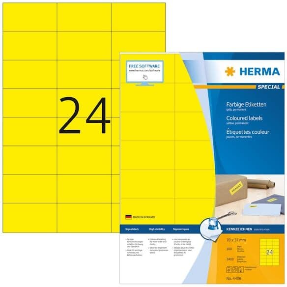 Herma etikett Special 70x37 gul (2400)