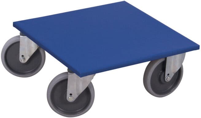 VARIOfit Chariot d’atelier avec roulettes en plastique 600 × 600 mm H 255 mm Capacité 750 kg (mh-950.003)