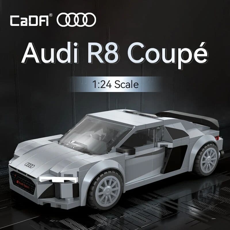 NONE CaDA Officially Licensed 1:24 Building Block Car Set/Formula Racing Car/Classic Retro Car/Supercar/Off-Road Vehicle/Audi R8