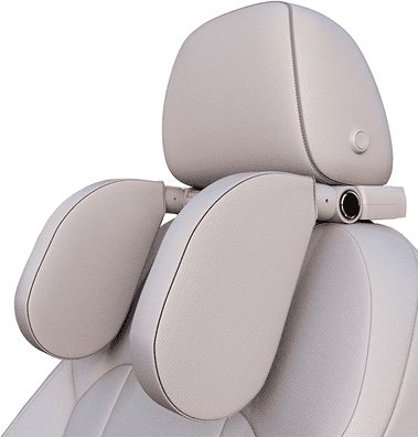 Inspired Deals Ergonomic Memory Foam Car Neck Rest Pillow With Phone Holder & Hook grey