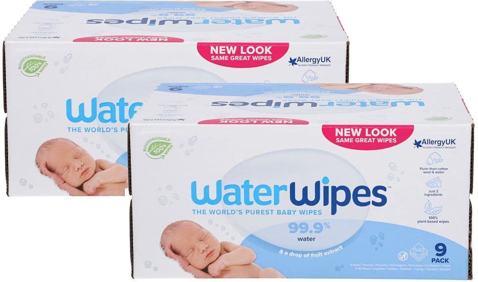WaterWipes Vochtige Doekjes Bio 9x60st x2 2x9x60 St Tücher