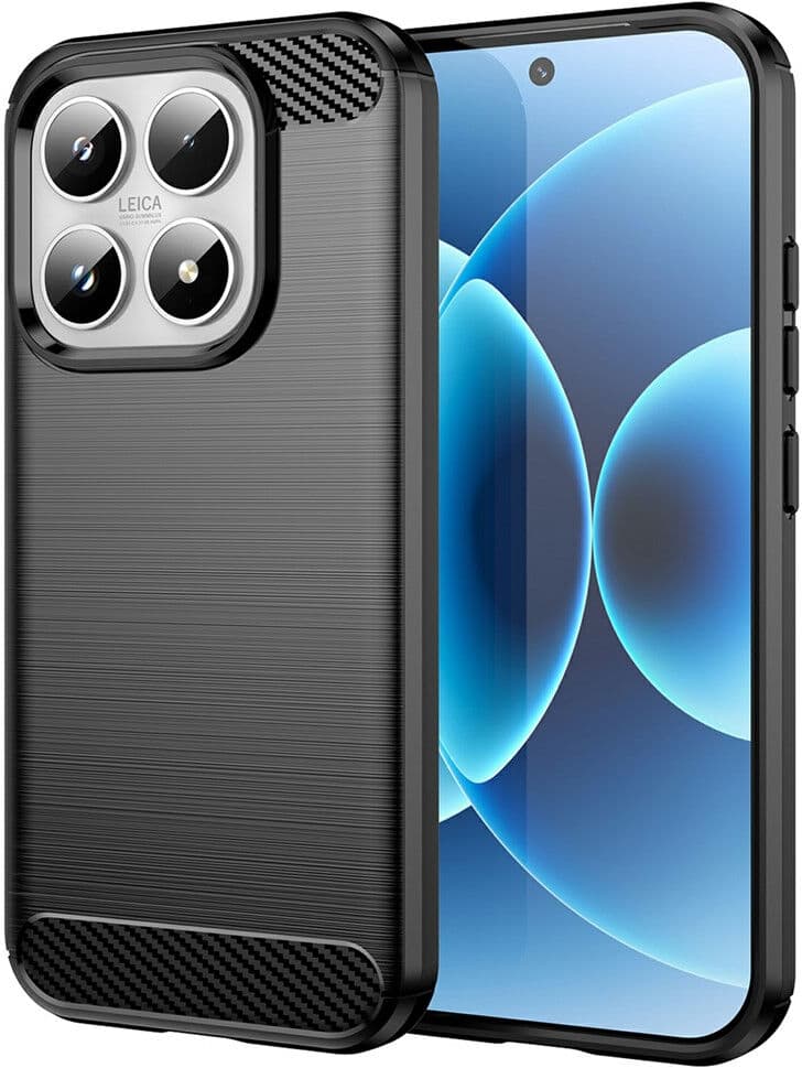 Xiaomi 17 - Gummideksel - Børstet Design - Svart