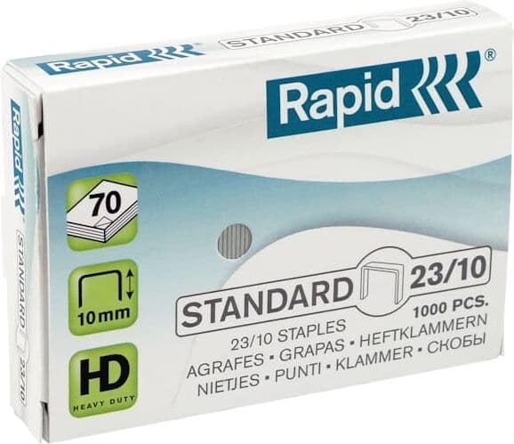 HÃ¤ftklammer Rapid 23/10 Standard, 70ark, 1000/fp