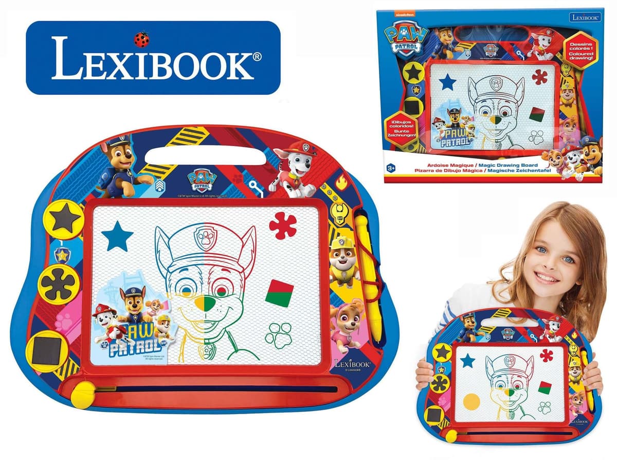 Zaubertafel LEXIBOOK "Paw Patrol", Baby, Gr. B/H/L: 23,5cm x 2,5cm, bunt (blau, bunt, rot), Kunststoff, Tafeln Zaubertafel blau, bunt, rot B/H/L: 23,5cm x 2,5cm