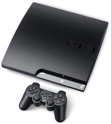 Sony PlayStation 3 Slim (PS3 Slim)   160 GB HDD   2 bezprzewodowe kontrolery DualShock   Czarny - Refurbished