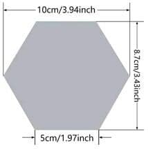 Uplift Picks Hexagon Acrylic Mirror Wall Stickers Silver DIY Decorative Mirror Tiles 10x8.5x5 Cm (10 Pcs)