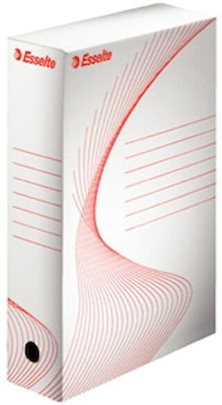 Arkivbox 100 mm, vit/rÃ¶d (10)Â 