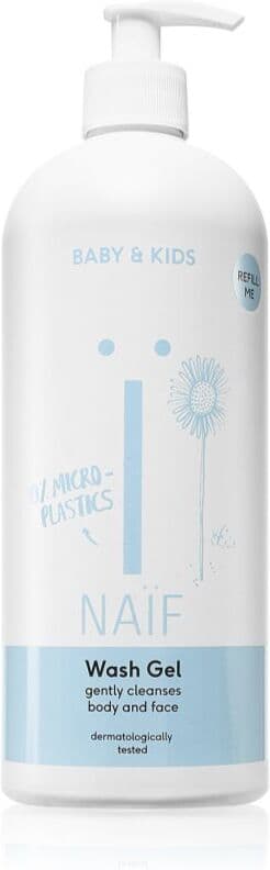 Naif Baby & Kids Wash Gel καθαριστικό τζελ μπάνιου για παιδιά και βρέφη για σώμα και πρόσωπο 700 ml