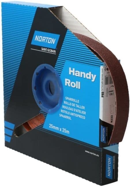 Norton Sparrollen -R222- 25x25m P60 ; Saint-Gobain (63642531823)