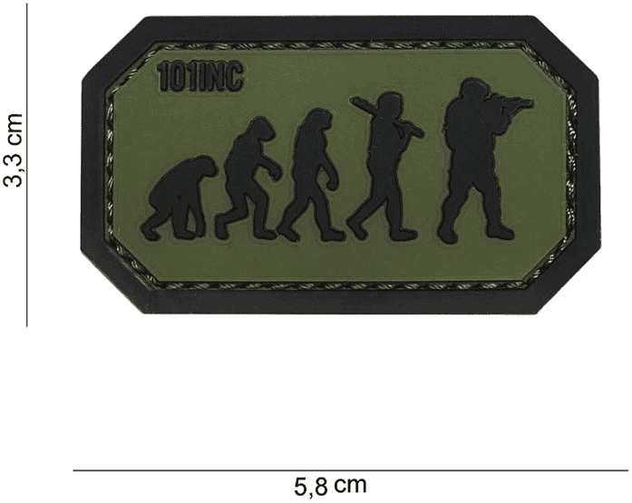 101 INC PVC Patch - Airsoft Evolution (Färg: Grön/Svart)