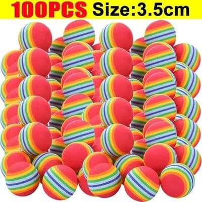 Uplift Essentials """Gravity Defying"" Rainbow EVA Bouncing Balls 100pcs"