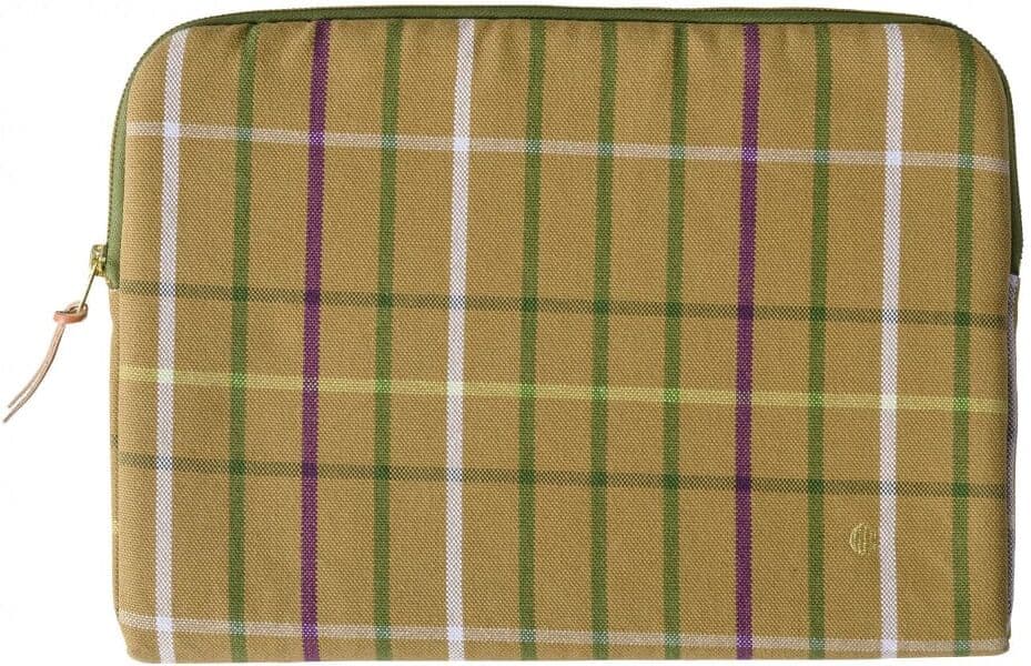 La Cerise sur le gâteau Funda para ordenador de algodón orgánico marrón 13-14"
