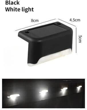 Uplift Picks Solar Deck Step Lights Brighten Stairs Fences Patios And Pathways Safely black white Light 1 Pc